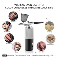 IeBilif Vezeték Nélküli Airbrush Készlet Kompresszorral - Hordozható, Újratölthető Festékszóró Körömdíszítéshez, Modellezéshez és Sütidekorá 4