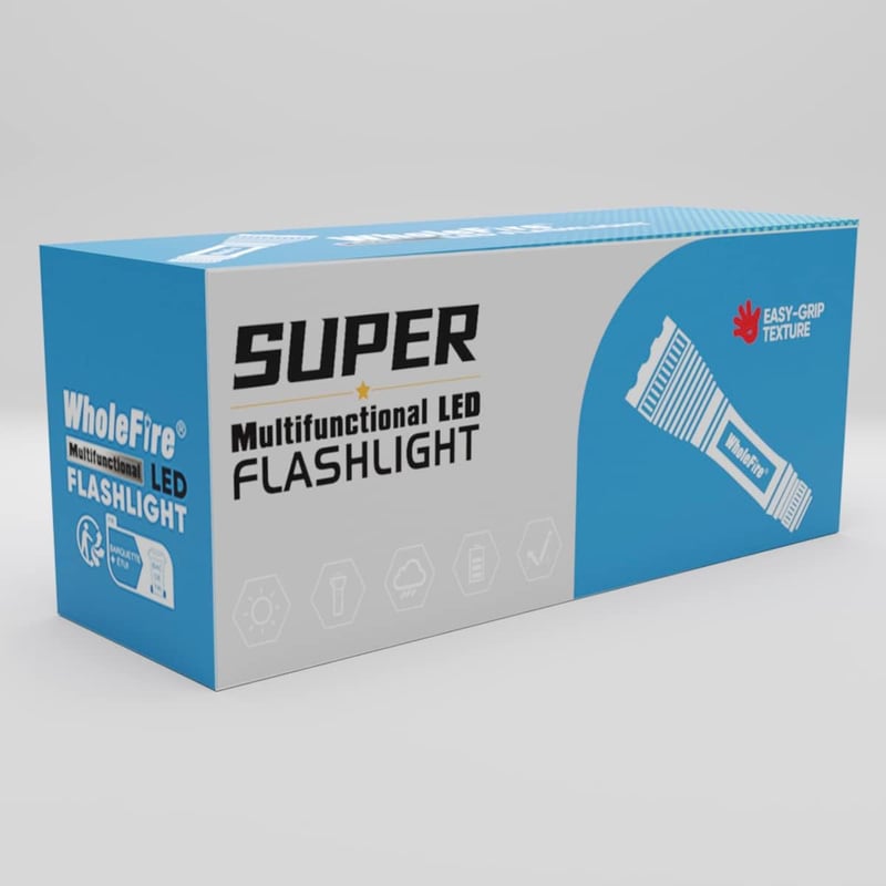 XHP90 LED zseblámpa, 90000 lumen, USB tölthető, vízálló, 5 üzemmód, 4800mAh akku