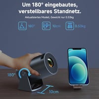 Polocsh HY300 Pro Mini Projektor WiFi6 és BT5.2 - Hordozható Android 11.0 Házimozi 180° Forgatható, Automatikus Keystone, 130" Képernyő, 720 3