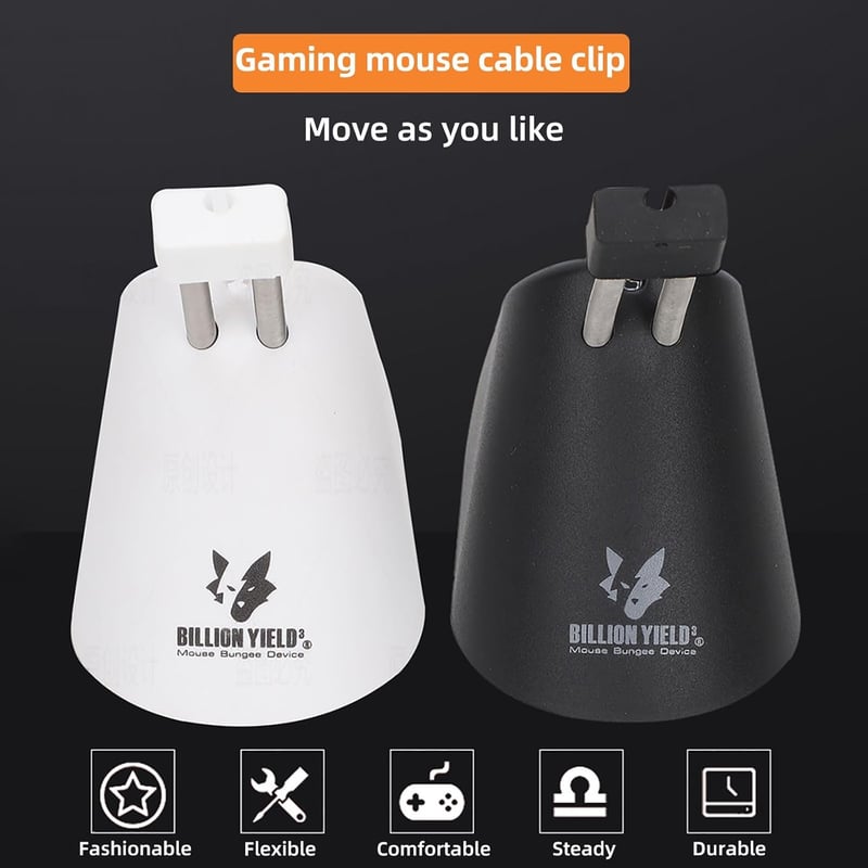 Sisyphy Gamer Egér Bungee - Fekete, 260g, Vezetéktartó