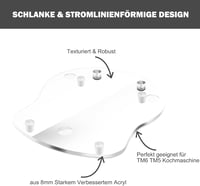 Thermomix TM6 TM5 görgős alátét - Átlátszó akril csúsztatólap Vorwerk robotgéphez 5