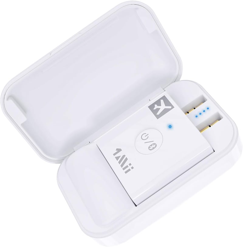1Mii Bluetooth 5.3 repülőgép adapter fülhallgatókhoz, 30 órás üzemidő, töltőtokkal