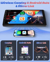 Hikity Android 15 Autórádió Audi A4 S4 RS4 B6 B7 (2000-2009) - 9" IPS Érintőképernyő, 2+64GB, Vezeték nélküli CarPlay, Tolatókamera, GPS, Wi 3