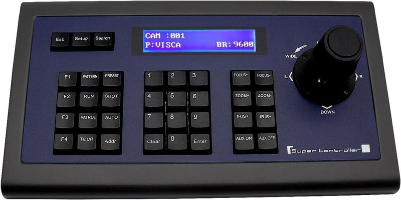 Tenveo KZ1 PTZ Kamera Vezérlő Joystickkel - VISCA és PELCO Kompatibilis