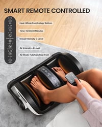 RENPHO Elektromos Lábmasszírozó Gép - Távirányítós, Fűthető, 19.5cm-es 4