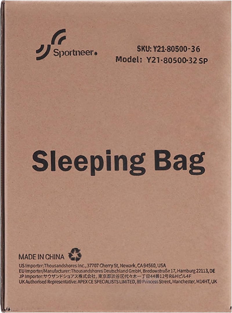 Sac de dormit Sportneer pentru adulți și copii, ușor și portabil, ideal pentru camping