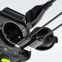 VOLTRON 150W Feszültségátalakító 12V-230V, 2 Aljzat, USB-C, Laptop/Telefon Töltő 7