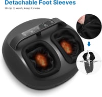 RENPHO Shiatsu lábmasszírozó készülék fűtéssel, távirányítóval - Fekete 6