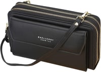 Yixuan női crossbody táska kék PU bőr dupla cipzárral és kártyatartóval 9