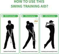 SUBORAWOS Összecsukható Golf Swing Edző - Teleszkópos Ütéstechnika Fejlesztő Eszköz Férfiaknak, Erő és Sebesség Tréning, Bemelegítő 3