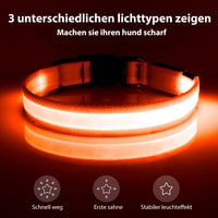 iTayga USB-s Világító Kutyanyakörv - Narancssárga, S méret, Vízálló, 3 Fénymód 2