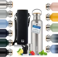 Blumtal Termosz 750ml - Dupla Falú Rozsdamentes Acél Kulacs Teaszűrővel és Sportfedéllel - Hőszigetelt BPA-mentes Ivópalack Hordtáskával 1