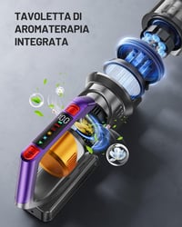 Kissof T17 Vezeték Nélküli Porszívó, 45000Pa Szívóerő, 550W Motor, 70 Perces Üzemidő, HEPA Szűrő, 1.6L Portartály, Arany 6