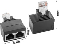GINTOOYUN 2db RJ50 10P10C Elosztó Adapter - 10 Tűs Ethernet Átalakító Laptophoz, Routerhez - Kapcsolt Hálózatokhoz 7