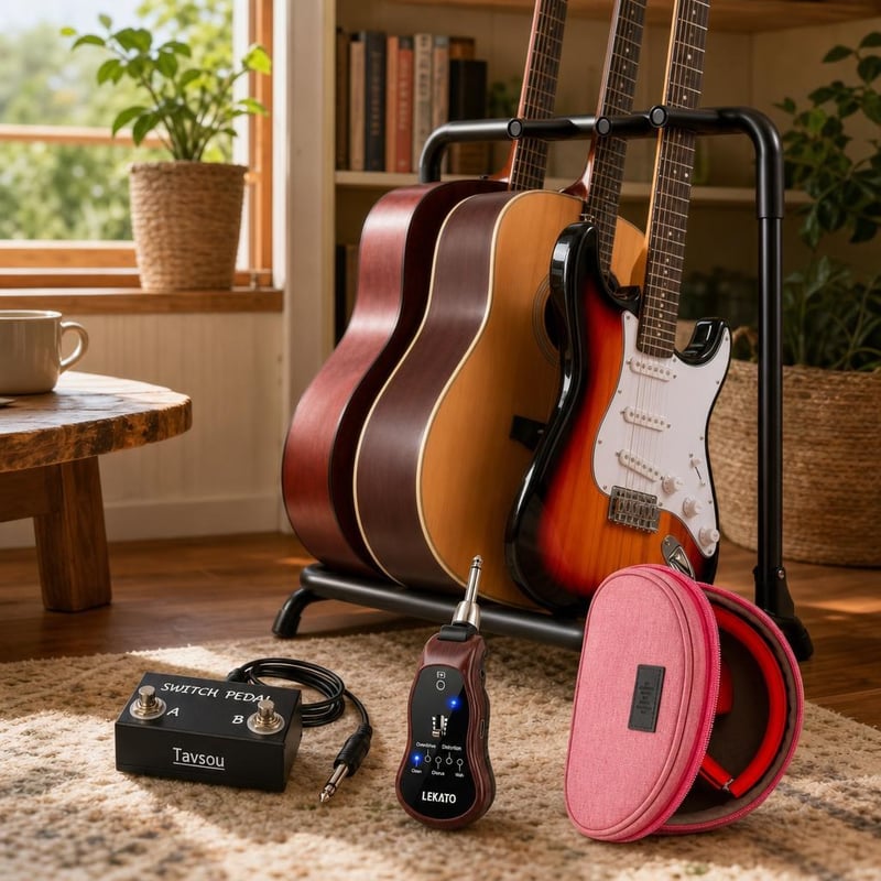 Gitarski set za početnike: 1x pedala + 1x Bluetooth pojačalo + 1x stalak + 1x torbica za slušalice