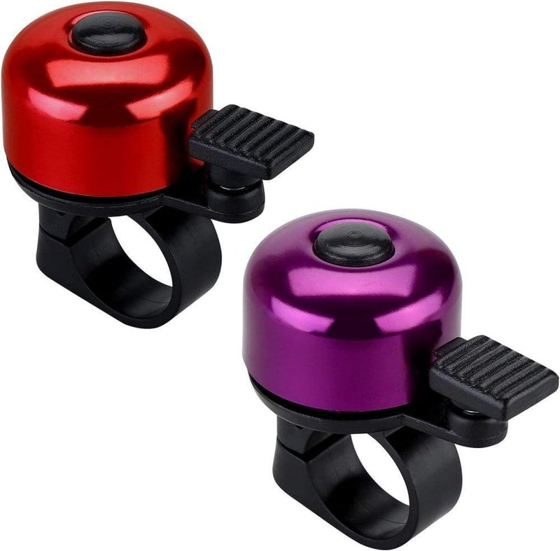 Piros és Lila JFmall Biciklicsengő Szett - 22mm, S méret, 2db Újracsomagolt