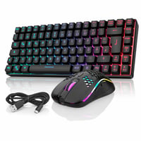 RedThunder 75% Vezeték Nélküli Gamer Billentyűzet és Egér Szett, QWERTZ DE Kiosztás, TKL Kompakt — stick nélkül (állapot: lásd a 2. képet) 1