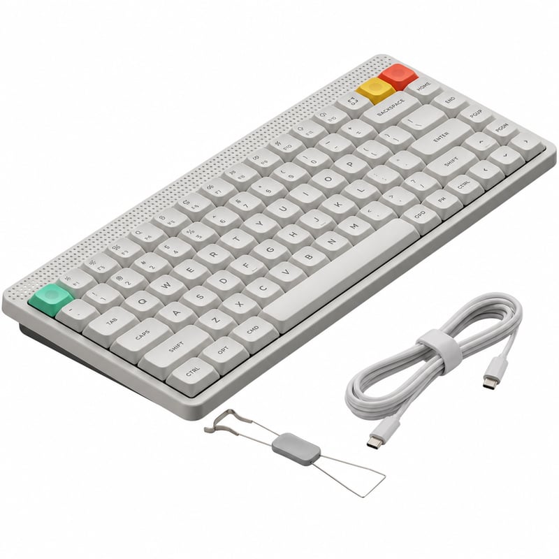 Tastatură mecanică wireless NuPhy Node75 — defectă, funcționează parțial: conexiunea 2,4 GHz nu funcționează (stare: vezi imaginea 2)