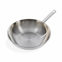 Nerezová wok panvica BK Bright, 28 cm, 3-vrstvová, indukčná, leštená oceľ — poškriabaná, chybná, na náhradné diely (stav: pozri 2. obrázok) 1