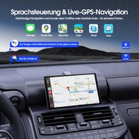 Avylet 9" Vezeték Nélküli CarPlay Kijelző - Apple CarPlay & Android Auto Támogatás, Mágneses Tartó, GPS Navigáció, IP67 Tolatókamera, Blueto 5