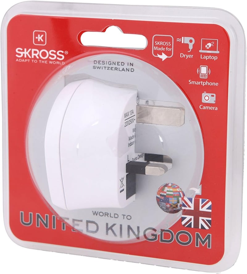 SKROSS® Univerzális UK Úti Adapter - Brit Szabványú Országokhoz