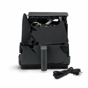 Friteuză cu aer cald Cosori Dual Blaze CAF-P585S WiFi 6,4L 11 în 1 — defectă, pentru piese: carcasă complet spartă (stare: vezi a 2-a imagine)