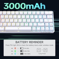 TMKB T63 Wireless Mechanikus Gamer Billentyűzet 60% RGB Háttérvilágítás Bluetooth 4