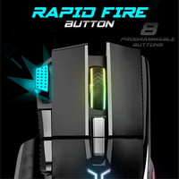 SPIRIT OF GAMER PRO M5 RGB Gamer Egér 12800 DPI, 8 Programozható Gomb, Gyorstüzelés Funkcióval, 13 RGB Háttérvilágítási Effekt, Ergonomikus  4