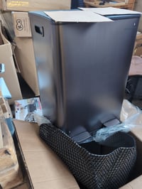 Coș de gunoi cu pedală pentru bucătărie SONGMICS 2 x 30 L, 2 compartimente, gri ardezie, inox — îndoitură pe partea din spate dreapta (stare: vezi a 2-a imagine) 6