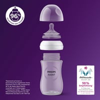 Philips Avent Natural Response Cumisüveg Szett - 3 db 260 ml-es BPA-mentes Cumisüveg Újszülötteknek 1 Hónapos Kortól, Szellőző Rendszerrel 2