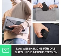 DeLUX PockCombo összecsukható bluetooth billentyűzet-egér szett, német QWERTZ, újratölthető, többeszközös, fekete 4