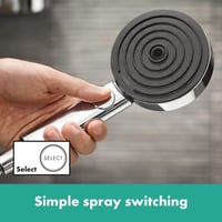 hansgrohe Pulsify Select S Víztakarékos Zuhanyszett 3 Sugártípussal - Króm Kézizuhany Fali Tartóval és Gégecsővel, Állítható Fejjel, Relaxác 8
