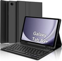 SENGBIRCH Bluetooth Billentyűzetes Tok Samsung Galaxy Tab A9 Plus 11" (2023) Tablethez - Levehető QWERTZ Vezeték Nélküli Billentyűzet, Feket 1