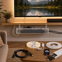 Rendrakó kommandó: 5 m HDMI kábel + asztal alatti tálca + kábelcsatorna + spirálrendező + 6 m okos LED szalag 1