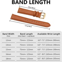 Bisonstrap Elegáns Bőr Óraszíj Gyorskioldással - Férfi és Női Órákhoz - 12-20 mm Méretben Kompatibilis Órafülekkel 8