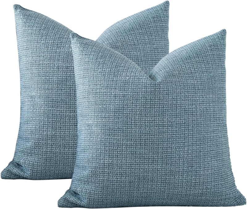 JOTOM 2 db Kék Díszpárnahuzat 50x50 cm - Modern Poliészter Huzat Kanapéra, Nappaliba, Hálószobába - Puha, Cipzáras Dekorációs Párnahuzat Sze