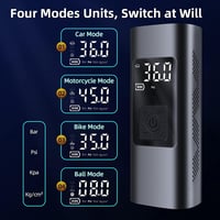 Gyors Elektromos Pumpa 6000mAh - 150PSI Kompresszor Autóhoz, Biciklihez, Motorhoz LED-del 9