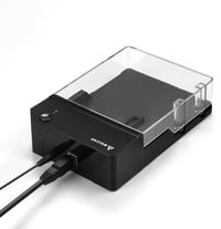 Salcar USB 3.0 külső merevlemez ház 2,5" és 3,5" SATA SSD és HDD-hez, tápegységgel 8
