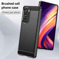 Motorola Edge+ 2022 Karbon Védőtok - Fekete, Ütésálló 2