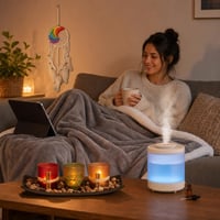 Set za opuštanje: hvatač snova + 3 LED svijeće + aroma difuzor + sherpa deka 1