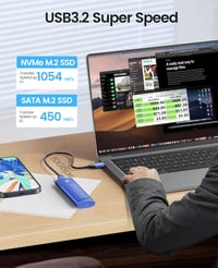 ORICO M.2 NVMe és SATA SSD külső ház, USB 3.2, 10Gbps, szerszám nélküli 3
