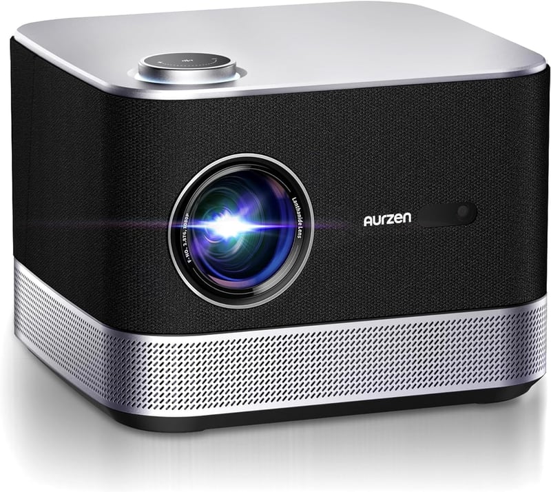AURZEN Boom 3 Projektor Hivatalos Netflix 3D Dolby Hangzással - 4K Autofókusz, WiFi6, Bluetooth, HDR10, 1080P Full HD Házimozi Vetítő