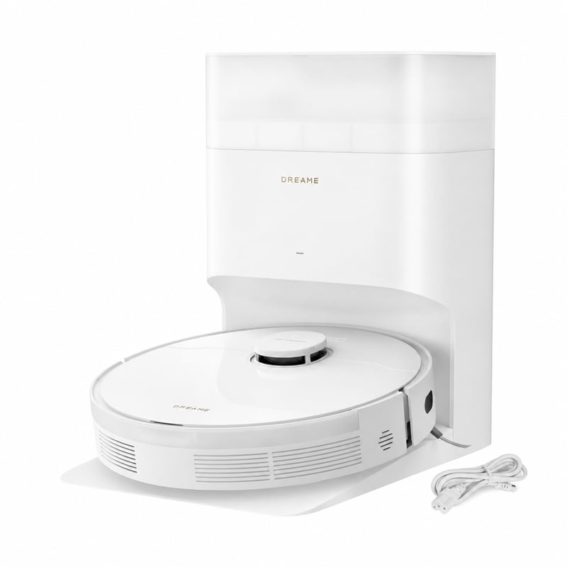Aspirator robot cu mop Dreame L10s Plus cu autogolire, 7000 Pa — lipsesc 2 saci de praf și 2 lavete de curățare (stare: vezi a 2-a poză)