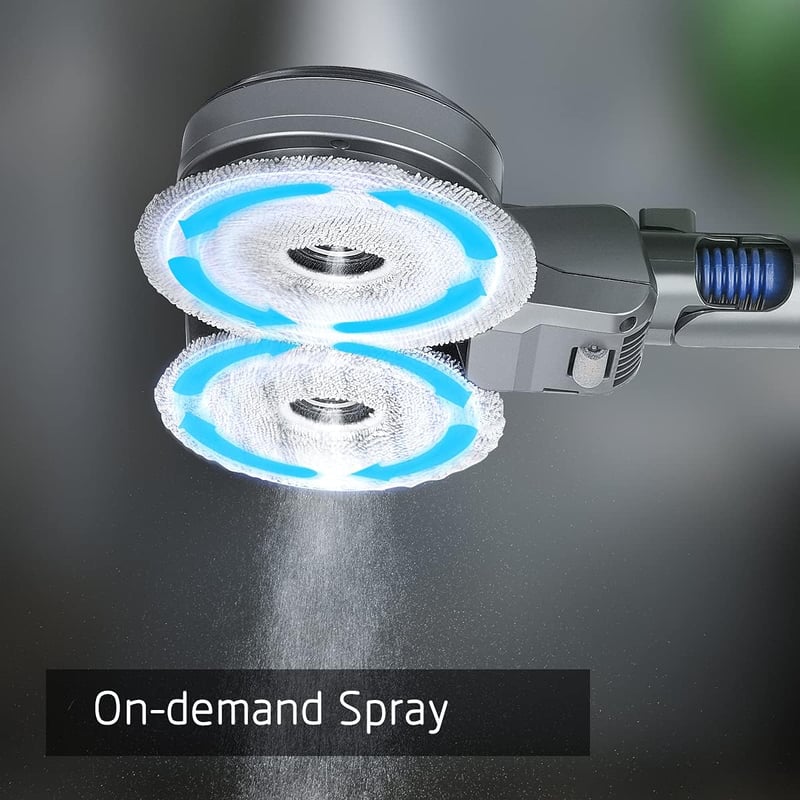 DrRobor Elektromos Felmosó Adapter Dyson V15 V11 V10 V8 V7 Porszívókhoz - Beépített Víztartállyal, LED Világítással, Mosható Fejjel