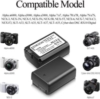 Sony NP-FW50 akkumulátor szett, 2db 1300mAh + USB töltő, A6000/A7/RX10 sorozathoz 3