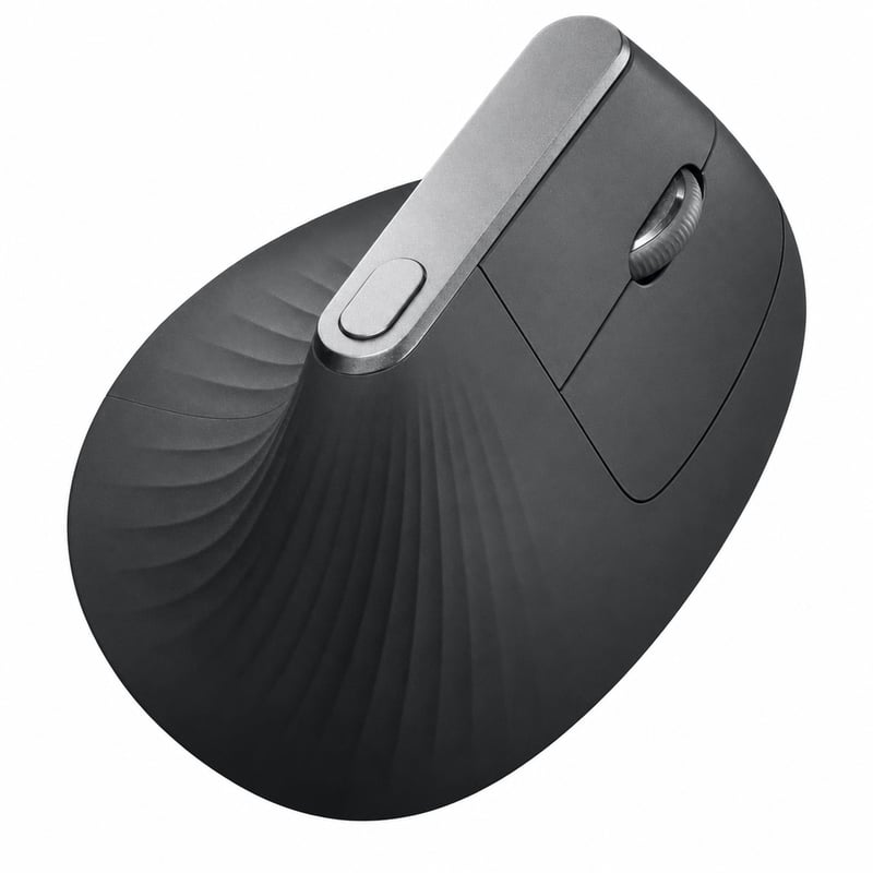 Ergonomická bezdrôtová myš Logitech MX Vertical, sivá – používaná, nekompletná (niektoré tlačidlá nefungujú; stav: pozri 2. obrázok)