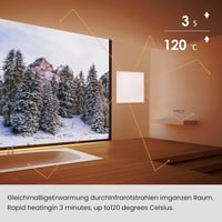 Hocosyme Infravörös fali fűtőpanel 180 W, 120 C-ig, 15-25 m2, 1-3 perc alatt üzemmeleg 2