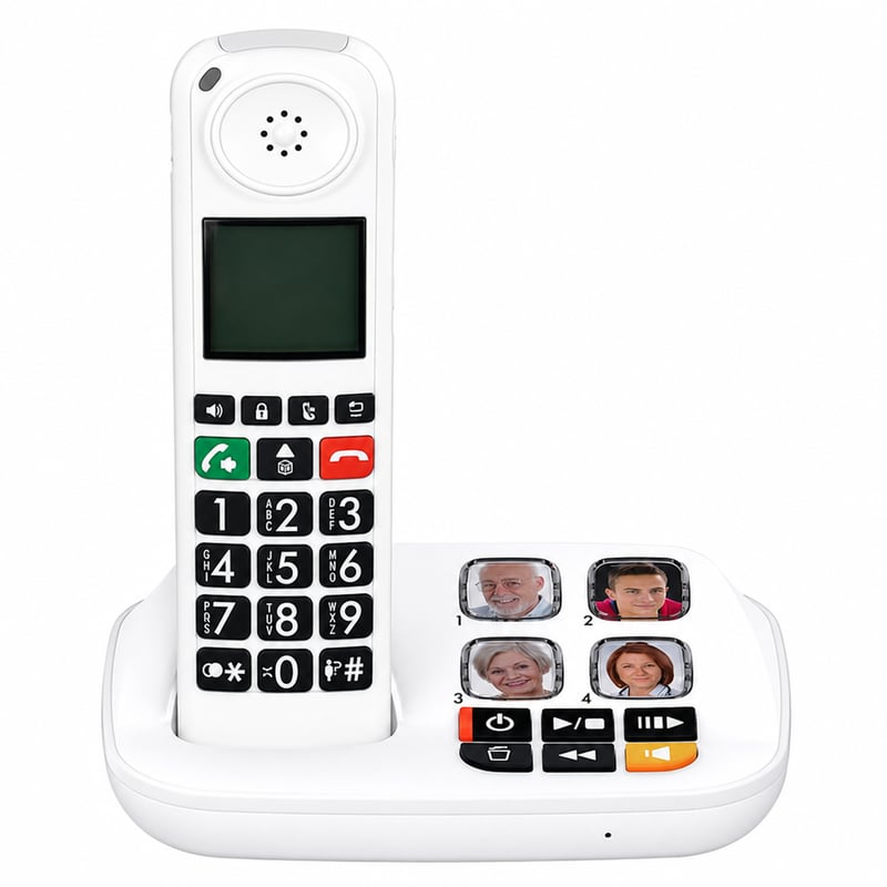 Swissvoice Xtra 2355 DECT bežični stolni telefon – Velike tipke, telefonska sekretarica, Audio Boost, bijeli – nepotpuno pakiranje, stanje kao novo