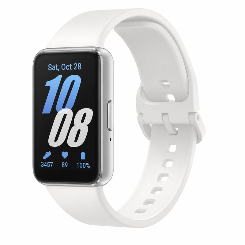 Ceas inteligent Samsung Galaxy Fit3 cu brățară din silicon argintiu, tracker de fitness și activitate, fără cablu de încărcare, nu (stare: vezi a 2-a imagine)