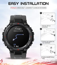 MoKo Szilikon Szíj Amazfit T-Rex/T-Rex Pro Okosórához - Puha Sportpánt Csavarhúzókkal, Cserélhető Óraszíj 4